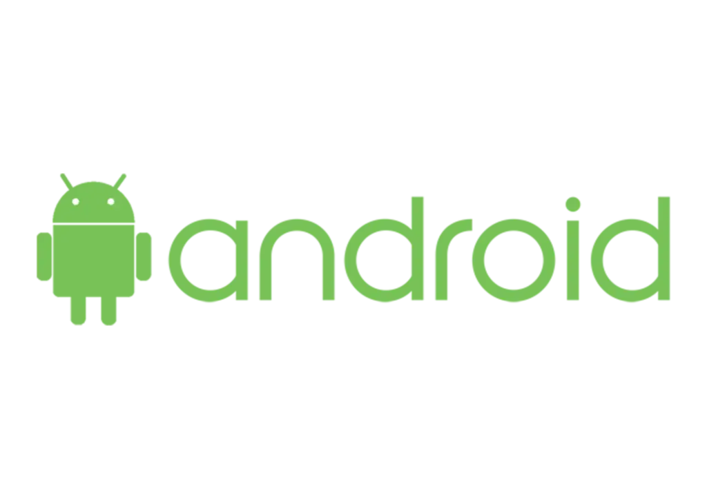 Green Android robot logo to the left of the word "android" written in green lowercase letters on a transparent background, perfect for any tech setup, whether you're customizing your kemo IPTV channel list or enhancing your KemoIPTV interface.